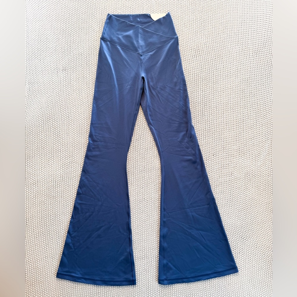 OFFLINE By Aerie Real Me High Waisted Crossover Flare Legging Marbled Blue